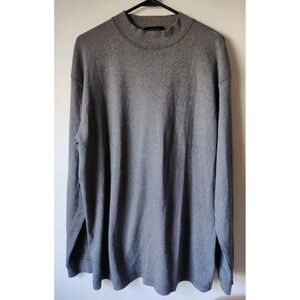 Gillio Sweater Mens Large Green Cotton Crewneck Pullover Long‎ Sleeve Loose Fit